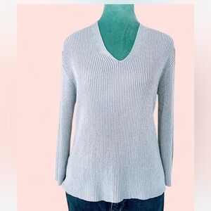 White Stag V-Neck Sweater - Light Blue